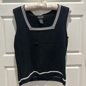 black and white sweater tank